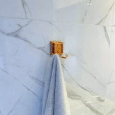 Gancho Duplo com Ventosa Rose Gold - Ela Decora